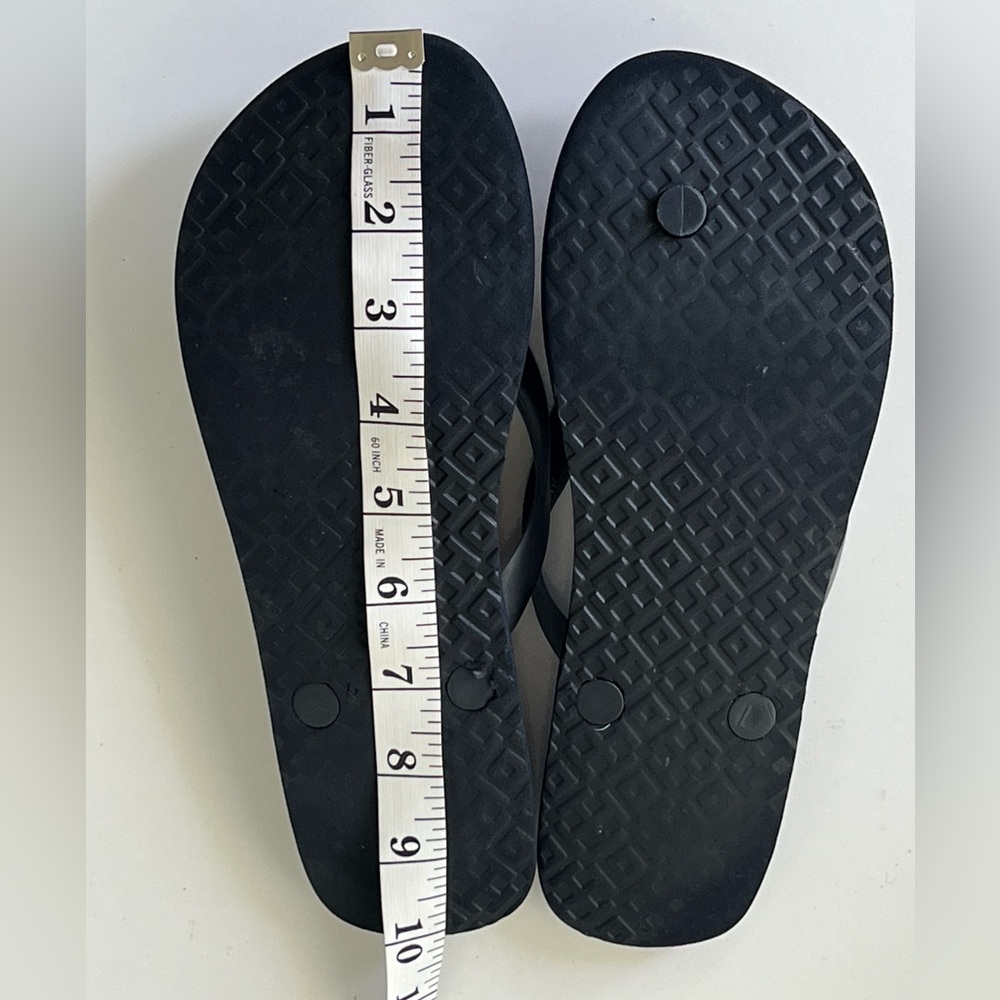 Tory Burch Black with Red Hearts Flip Flop Thong Sweetheart Sandals - Picture 7 of 7
